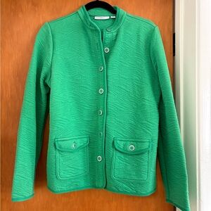 Isaac Mizrahi Vibrant Green Textured Blazer